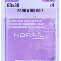 Gond à vis à bois matière inox A2 3x30mm - Gedimat - NORAIL