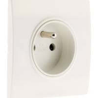 Prise de courant 2P+T 16A borne auto+griffes DIWONE - blanc - Gedimat - ZENITECH