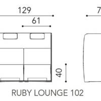 Canapé acoustique RUBY LOUNGE 2 places – ArtProg