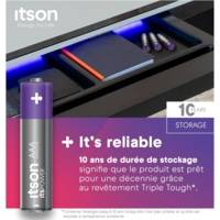 Pack de 4 Piles Alcalines LR03/AAA 1,5V ItsPOWER