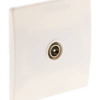 Prise TV D9,52mm blanche - Gedimat - DIWONE