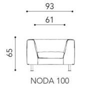 Canapé NODA 1 place en tissu anti feu ou - Mobilier - Collectivité