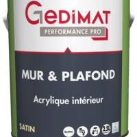 Peinture acrylique mur & plafond velours blanc - Gedimat - GEDIMAT PERFORMANCE PRO