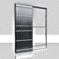 Kit d'habillage MDF pour châssis double Doortech plaqué Koto recoupable de 120 à 160 cm - Gedimat - SCRIGNO