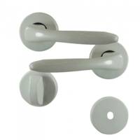 Ensemble sur rosace VARS alu époxy blanc clé L - Gedimat - DT 2000