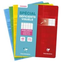 Cahier piqué déficients visuels 17x22 48p séyès agrandi Coloris Aléatoire - CLAIREFONTAINE
