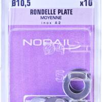 Rondelle moyenne matière inox A2 Ø10 - Gedimat - NORAIL