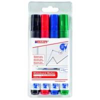 Pochette de 4 marqueurs effaçables à sec pointe ogive Assortis e-660 4304000