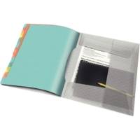Trieur Colour'Ice A4 PP 12 compartiments 3 rabats Transparent