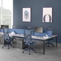 Fauteuil COSM haut dossier nightfall Herman MILLER avec accoudoirs Leaf (feuille)