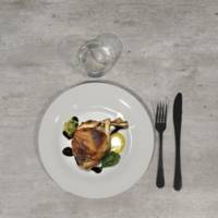 Plateau de table 60x60cm Beton naturel - RestooTab
