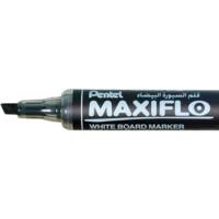 Marqueur tableaux blancs MAXIFLO, Pointe biseautée moyenne, Noir - PENTEL