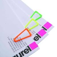 Trombones plastique 25 mm assortis par couleur sachet de 100