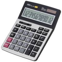Calculatrice bureau métallique 12 chiffres Dual Power - DELI