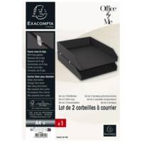 Lot de 2 corbeilles à courrier OfficeByMe - Noir