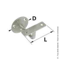 Support de rampe coudé à visser fixe zingué blanc Ø12 - boîte de 10 pièces - Gedimat - AFBAT
