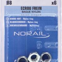 Ecrou frein en acier zingué Ø8 mm - Gedimat - NORAIL