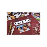 Album photo Jumbo "Fine Art" 30 x 30 cm 100 pages blanches Bordeaux