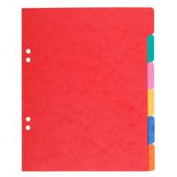 Jeu d' intercalaires carte lustrée 225g 6 positions format écolier 17x22cm