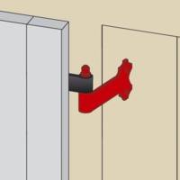 Gond à plaquer axe amovible noir D14 - 111mm - Gedimat