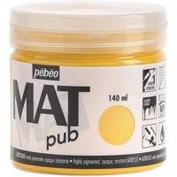 Pot 140ml Peinture Acrylique MAT pub JAUNE DORE - PÉBÉO