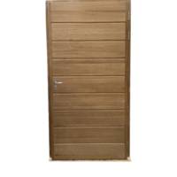 Porte d'entrée chêne GAVARNIE chêne naturel avec lames horizontales - 215 x 90 cm - Gedimat - PHILIBERT