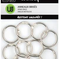 Sachet de 10 anneaux brisés Métal diamètre: 25 mm