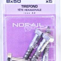 Tirefond tête hexagonale matière inox A2 8 x 50 mm - Gedimat - NORAIL