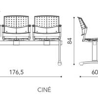Poutre CINE assise/dossier polypro