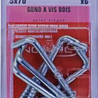 Gond à vis acier zingué Ø5 mm - Gedimat - NORAIL