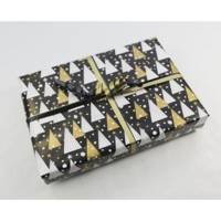 Rouleau Papier Cadeau ALLIANCE 0,7 x 50 m SAPINS FOND NOIR - CLAIREFONTAINE