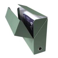 Boite transfert Dos 90mm papier toilé - Vert