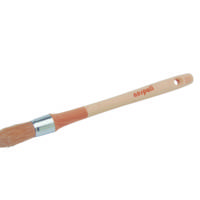 Brosse à rechampir professionnelle ronde pointe effilée fibres synthétiques spéciale vernis et lasure N°3/0 diam.15 mm sous pochette de 1 pièce - Gedimat - NESPOLI