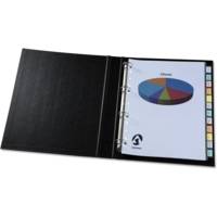 Intercalaires à onglets personnalisables 12 touches, A4, 180 microns Polypropylène transparent + Onglets Bristols imprimables