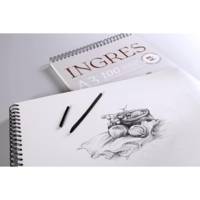 Bloc Ingres-Pastel encollé 18x24 130g blanc 25 feuilles