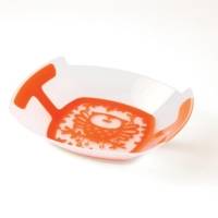 Assiette micro-onde transparente - décor chouette - par lot de 12