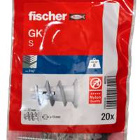 Cheville nylon pour carton-plâtre GK-S avec vis - sachet de 20 pièces - Gedimat - FISCHER