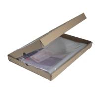Sachet de 10 pochettes à soufflet avec rabat - polypropylène 20/100e - A4 - Cristal - EXACOMPTA