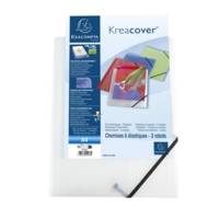 Chemise à élastiques 3 rabats polypropylène translucide Krea Cover - A4 - Incolore - EXACOMPTA