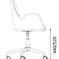 Fauteuil LILLY rembourré sur roulettes - Mobilier - Collectivité
