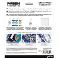 Kit découverte Pouring 4x59ml acrylique + Silicone 50ml + canvas board - PÉBÉO