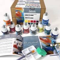 Coffret Collection - Kit Peinture sur soie Setasilk 10 Flacons Pipette 45 ml Assortis - PÉBÉO