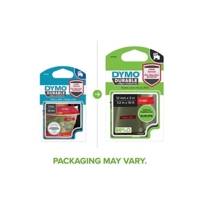 Ruban D1 Vinyle Etiquette HP  Blanc sur Rouge 12 mm x 3m