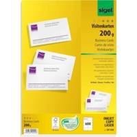 Etui 600 Cartes de Visite Imprimables et Prédécoupées 8,5 X 5,5 cm 200g Blanc - SIGEL
