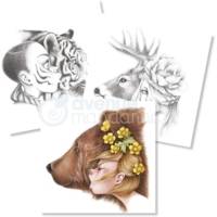 Carnet de coloriage "Wild 4" 28 visages à colorier