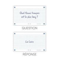 Paquet de 32 Fiches Bristol flashcards 2.0 Non Perforées 75x125 mm A7 Q5/5 blanc