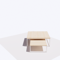 Tables basses gigogne H360 et H260