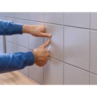 Lot de 2 Vis adhésive Ajustables Powerstrips pour carrelage/métal 3 Kg Blanc