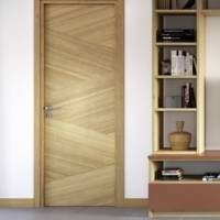 Bloc-porte pleine TORRES plaqué bois chêne Hui.72 à 100 mm - 204 x 83 cm - gauche poussant - Gedimat