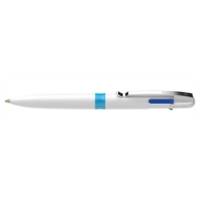 Stylo-bille 4 couleurs Take 4 Pointe Moyenne viscoglide corps en plastique blanc